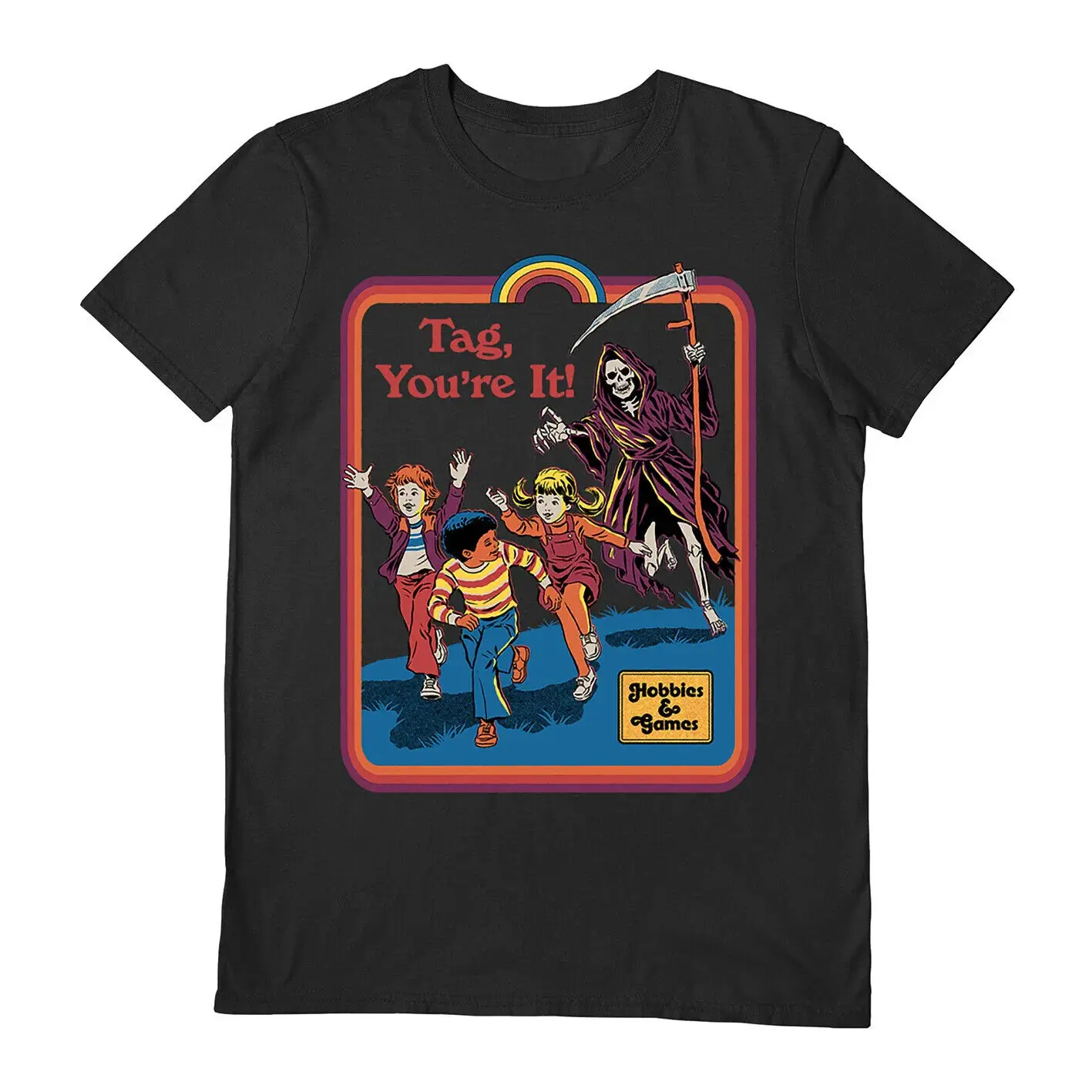 Steven Rhodes - Tag You’re It - Official Black Short Sleeve T-shirt in 5 sizes