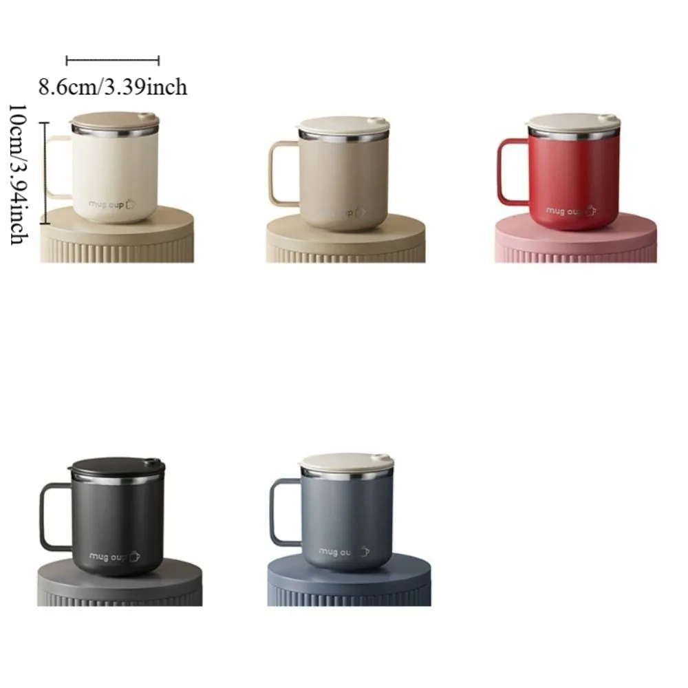 Portable 304 Stainless Steel Insulated Coffee Mug 400 ML Sliding Cover Design Coffee Cup Sealed with Lid Tumbler Gift