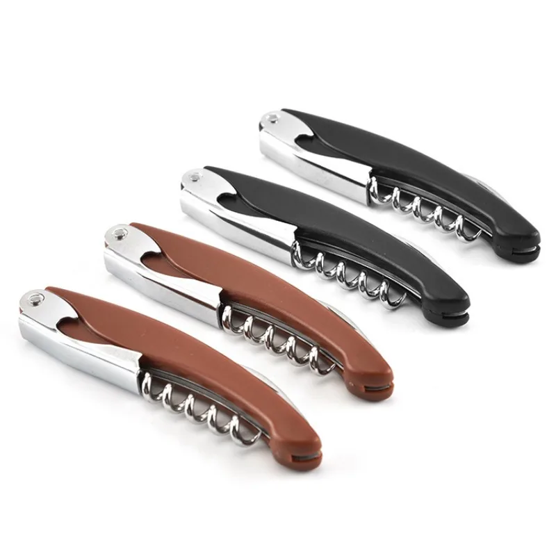 

2pcs Small Fish Shape Wine Opener Clear Plastic Pocket Corkscrew with Steel Handle Wine Bottle Opener Gift