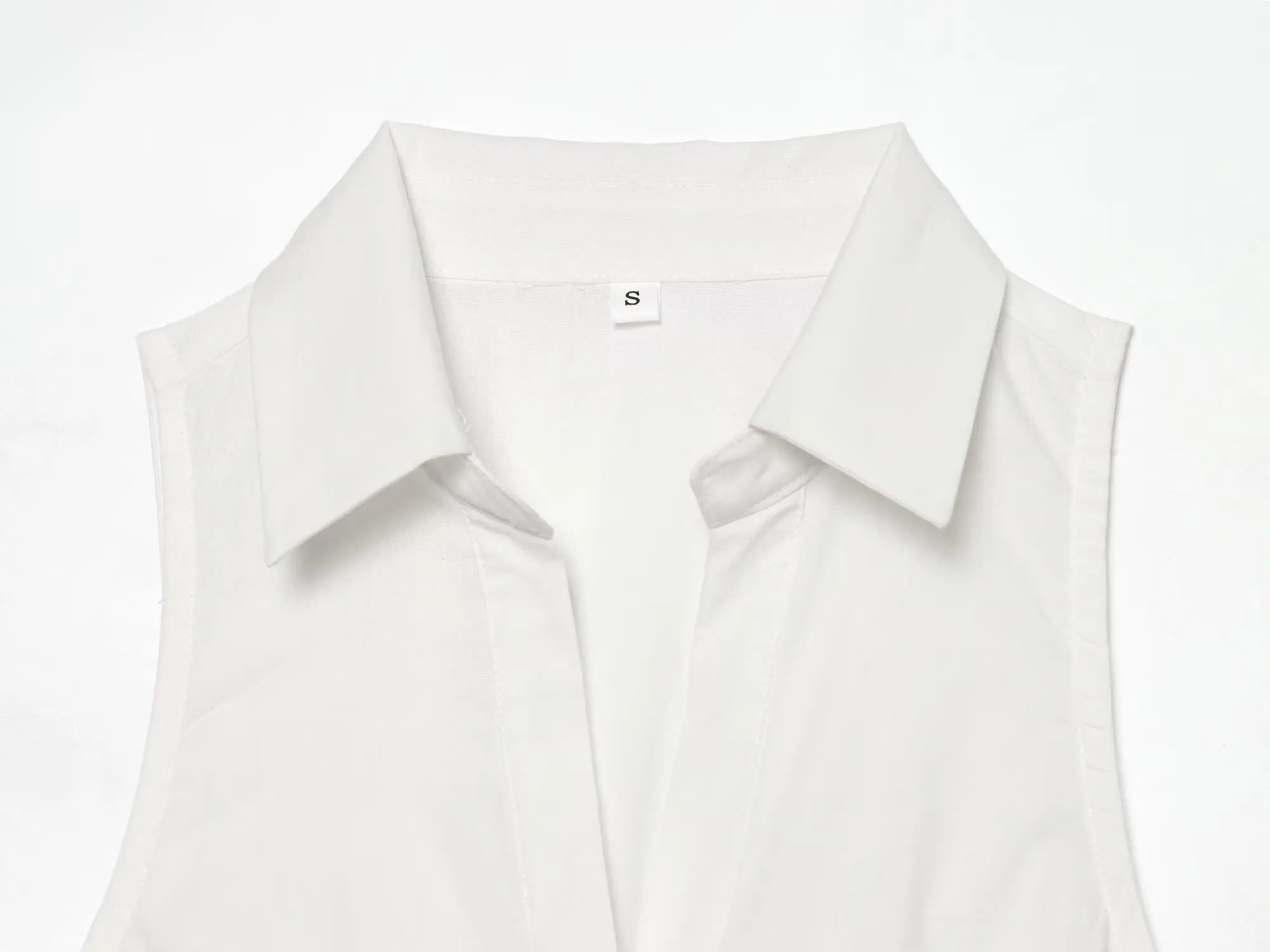 TFMLN 2026 Elegantes Damenkleid mit Revers und Gürtel, ärmellos, einreihig, A-Linie, Midikleid, einfarbig, für Büro und Freizeit – Detail 5