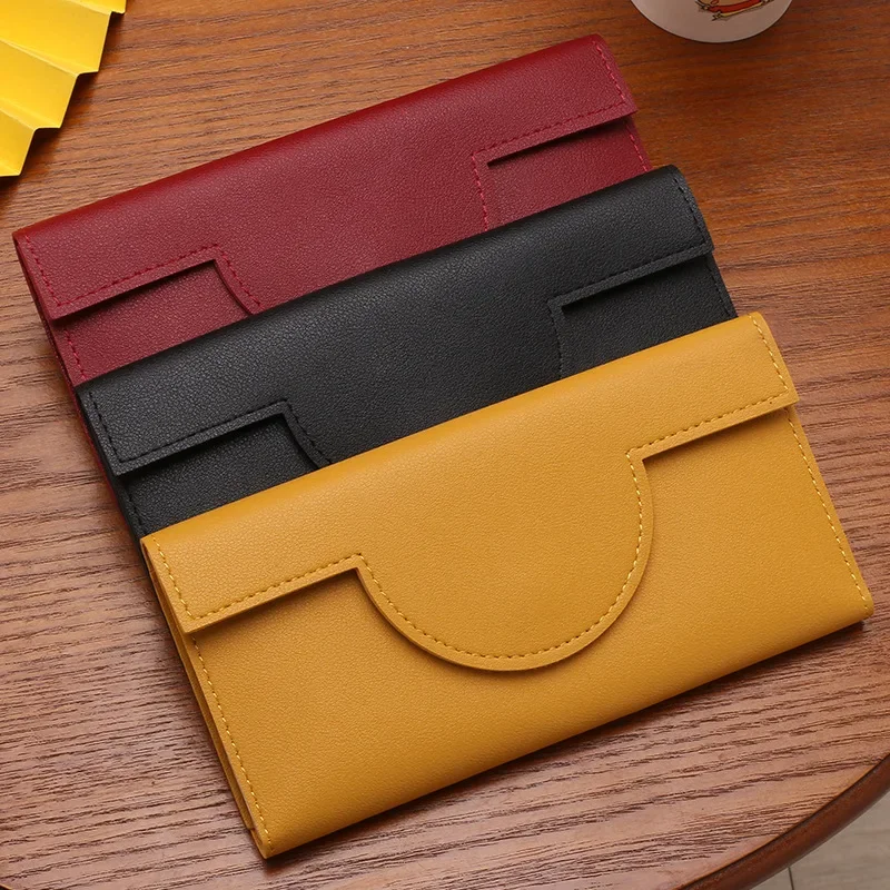 Women's Wallet New Fashion Quality Long Wallet Soft Leather Wallet Korean Version High Capacity Handheld Bag Card Bag