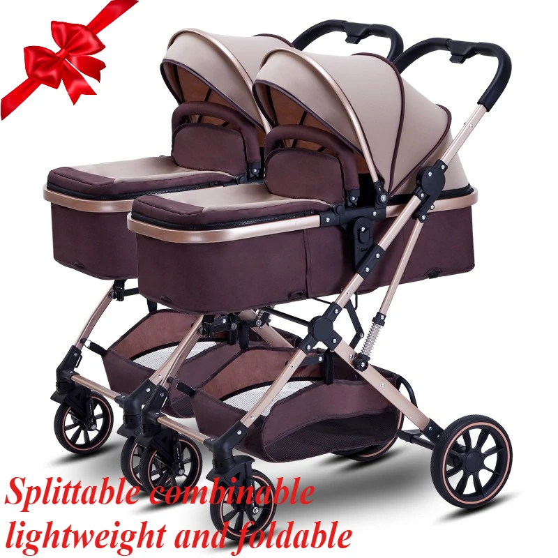 

Коляски-близнецы могут сидеть и лежать, легкие складки и разделиться.