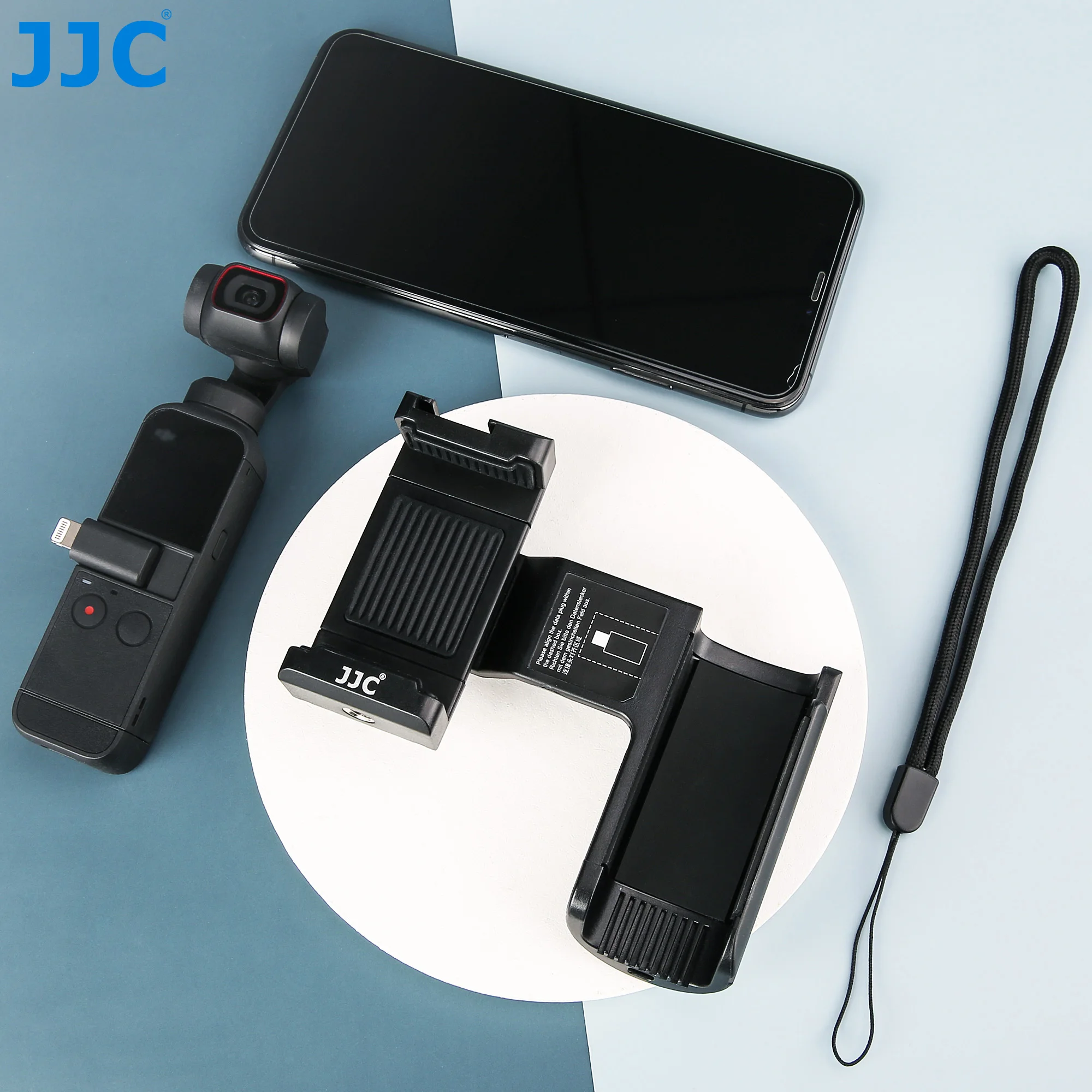 JJC OSMO جيب قوس الهاتف الذكي مقبض حامل Clip ل DJI OSMO جيب 2/oomo جيب آيفون سامسونج Oneplus Redmi هواوي
