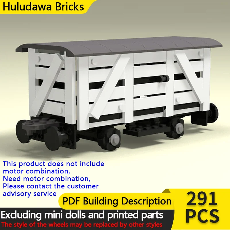 

City Car Model MOC Building Bricks Railway Freight Wooden Wagon Modular Technology Children Holiday Gifts Assemble Toys Suit