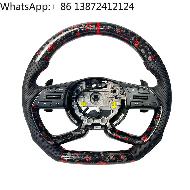 

Sporty Carbon Fiber Steering Wheel for Hyundai SONATA ELANTRA ACCENT SONATA NF Upgraded Red Forged Carbon Fiber