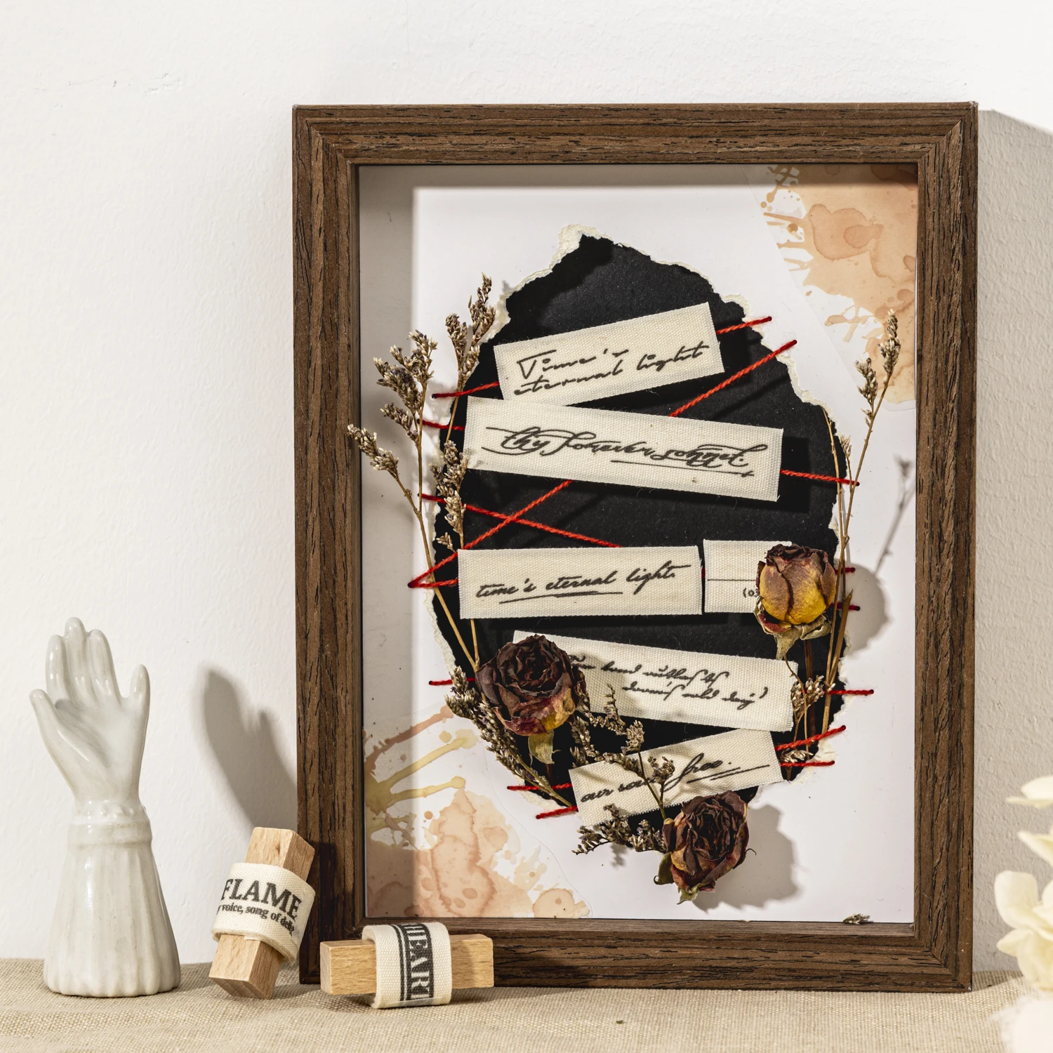 Monologue in Poem Series Vintage English Text Landscape Material Creative DIY Junk Journal Collage Scrapbooking Stationery