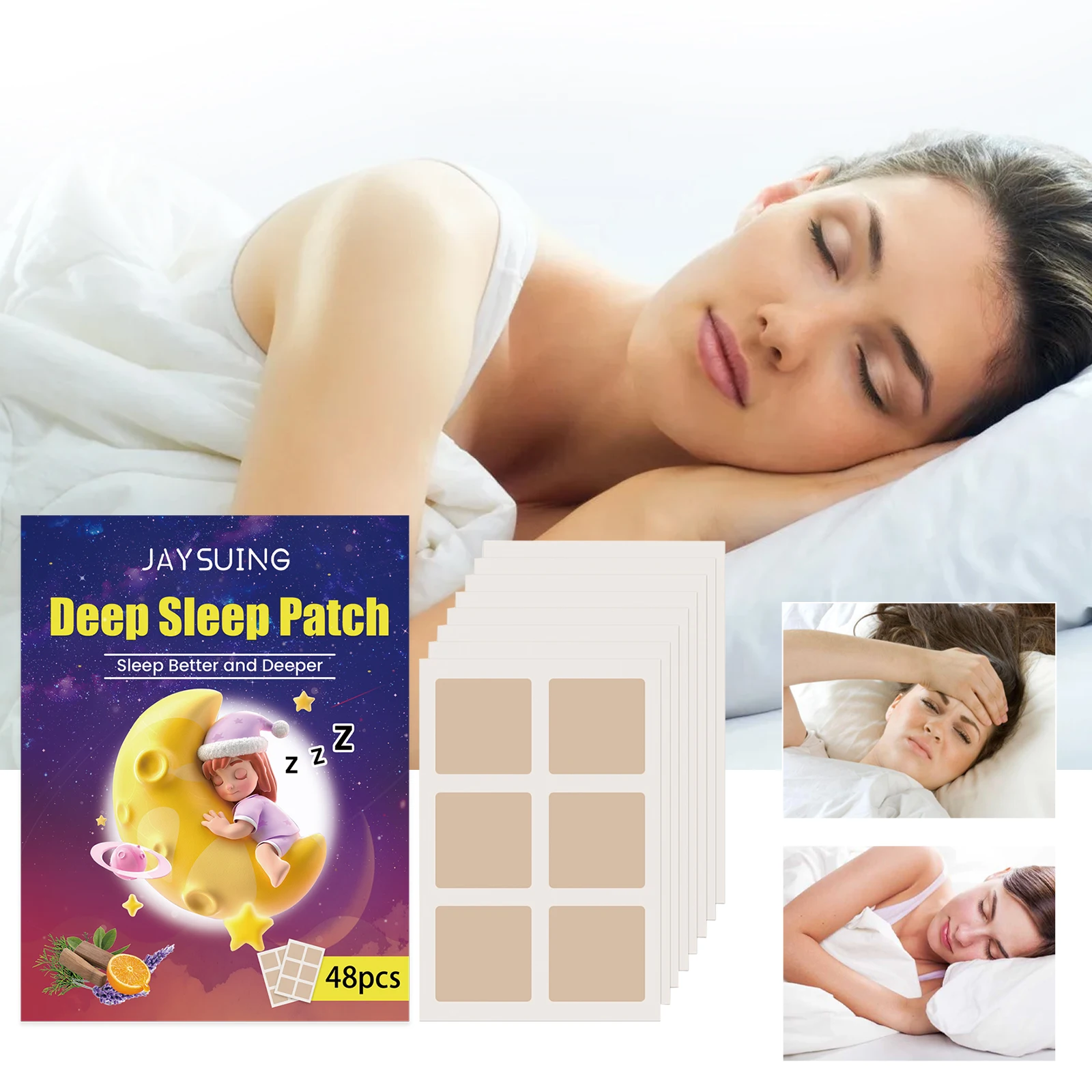 Sleep Body Patch, Overnight Gentle Care, Breathable Wearable Skin Friendly Calming Nighttime Body & Arm Patch for Restful Sleep