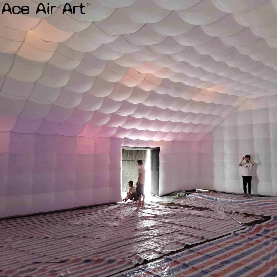 Barraca inflável da boate, grande barraca inflável da festa da propaganda do diodo emissor de luz exterior para DJ, eventos, atividades de casamentos e shows comerciais