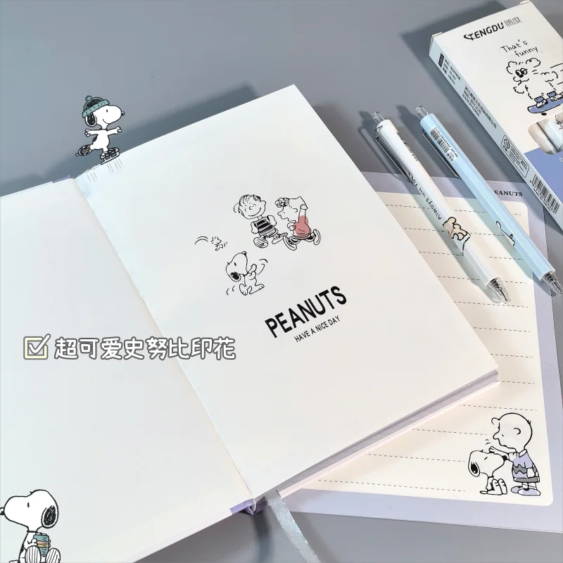 Snoopy Printed Notebook Anime Cartoon Snoopy Diary Student Memo Homebook Stationery Note Book Gift