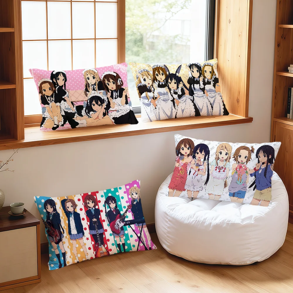 Fotografia 4: Capa de almofada clássica de anime, fofa, K-ON, rosa, y2k, retangular, para casa, sofá, sala de estar, dormitório, cabeceira, hogar, presente