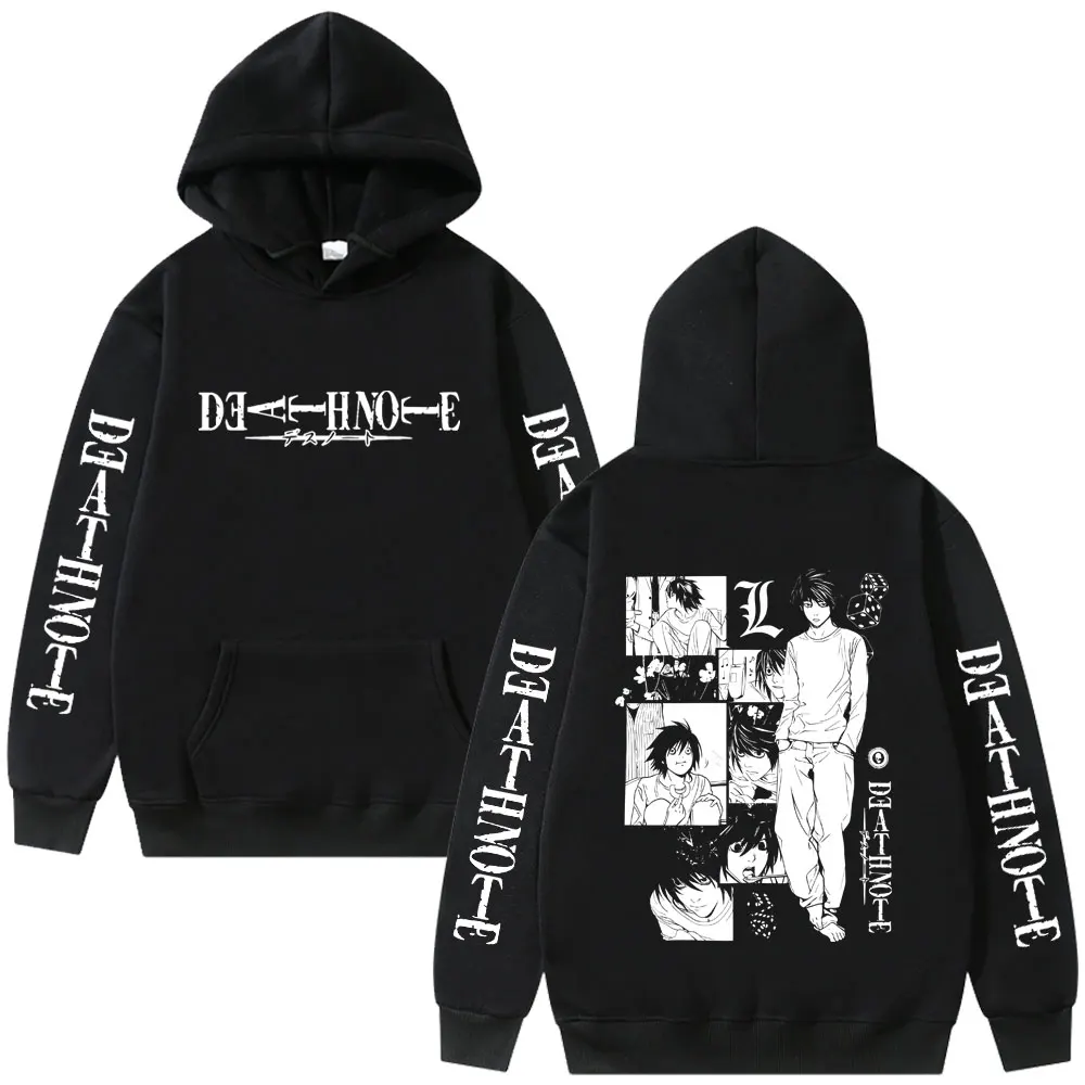 

Anime Death Note Yagami Light Graphic Hoodie Men Women Cartoon Manga Hooded Sweatshirt Male Vintage Oversized Hoodies Streetwear