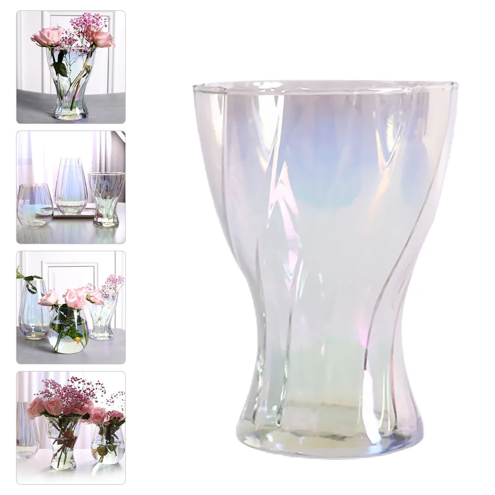 

1Pcs Transparent Glass Vase Nordic Style Flower Storage Container Decorative Vase for Home Desktop Flower Arrangement Decoration