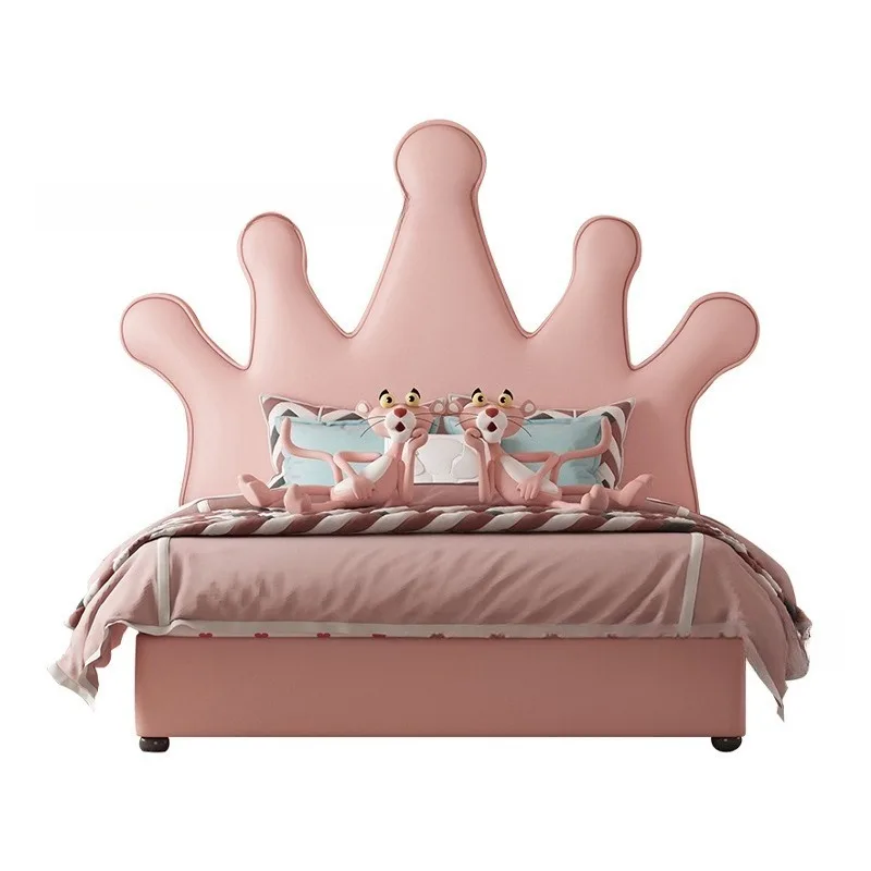 

Children's bed girl girl adolescent child daughter soft bag leather bed 1.5m 1.2M1.8 small apartment