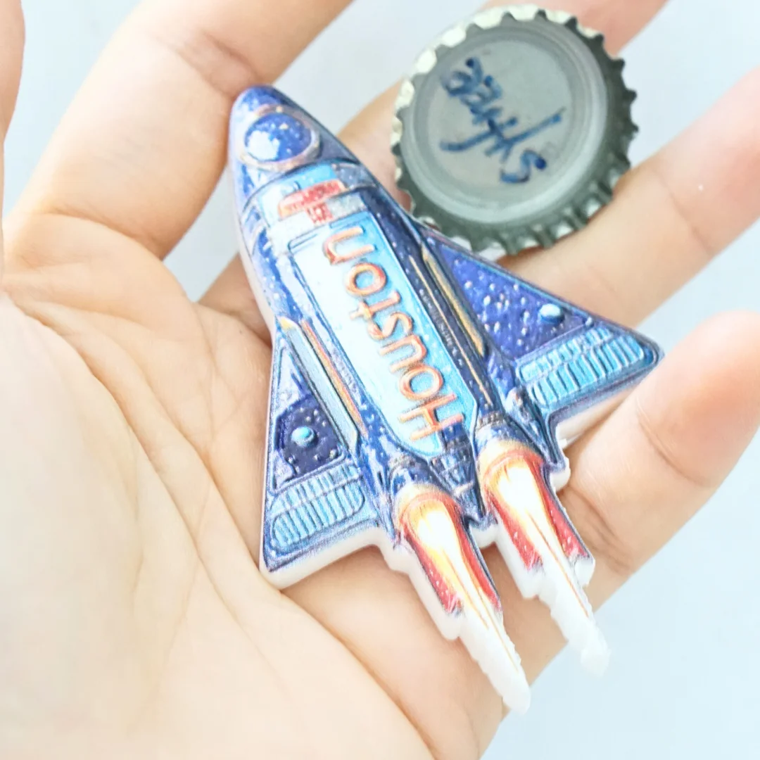 مغناطيس الثلاجة الأمريكية، مغناطيس الثلاجة هيوستن، ديكور المنزل، مغناطيس الثلاجة الصاروخي، مغناطيس ثلاجة الصور #4