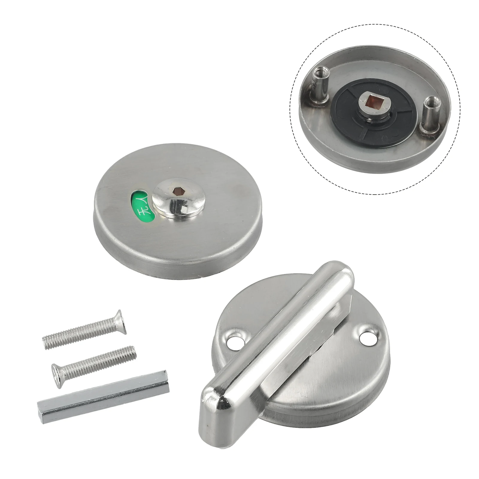 Indicador de banheiro wc, acessórios de fechadura de porta, hardware de privacidade, aço inoxidável para porta divisória de alta qualidade