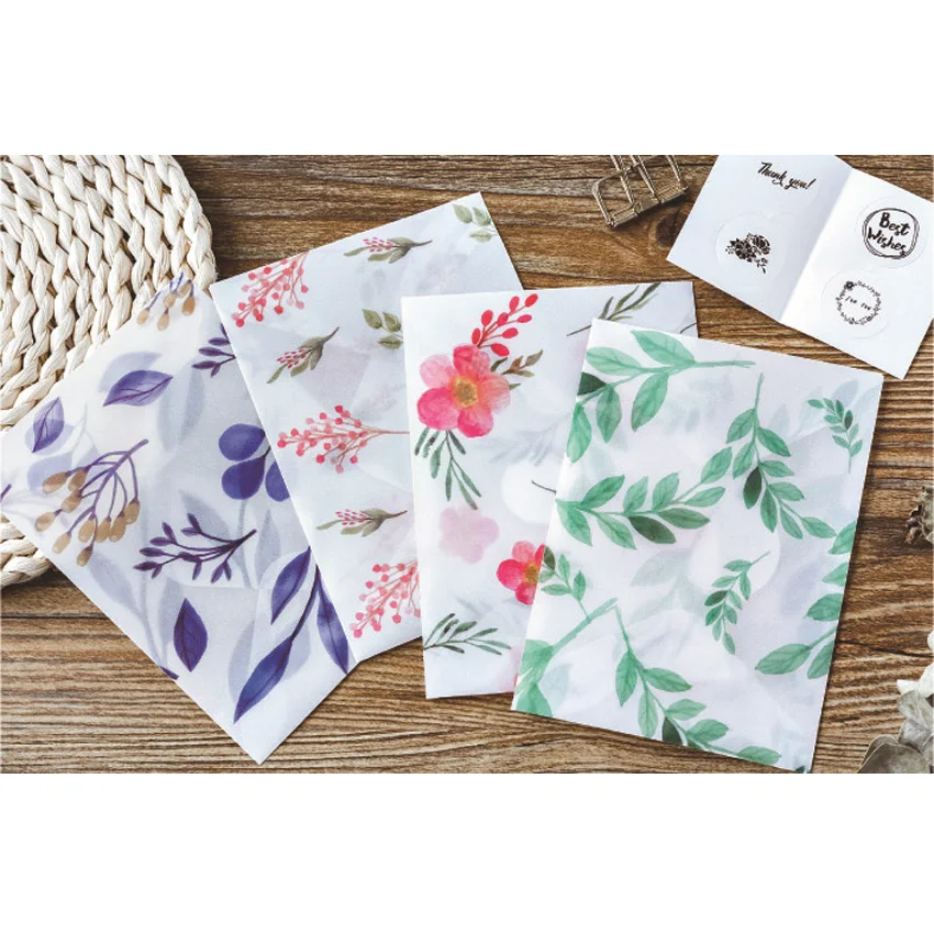 10pcs/lot Cute Four Seasons in Dream Sulfuric Acid Paper Envelope School Stationery Gift Envelope for Wedding Letter Invitation