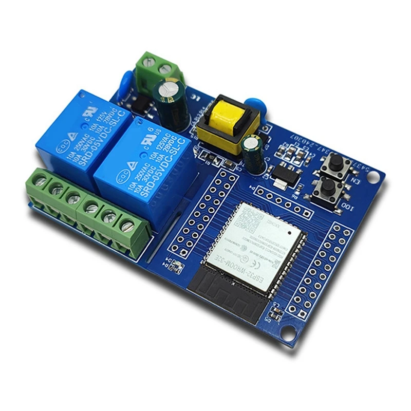 

ESP32 Relay Module Dual Channel Wifi Bluetooth Relay Module ESP32-WROOM Secondary Development Board For Arduino