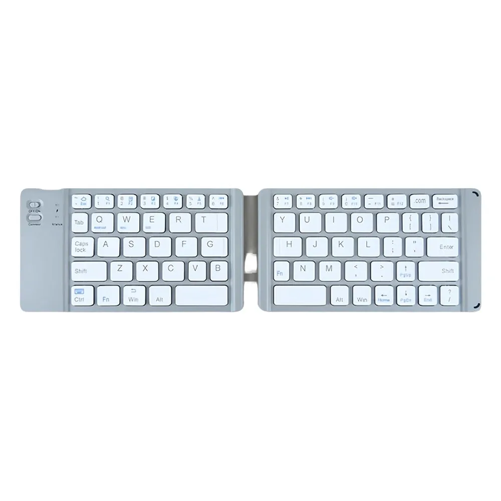 Dubbel Bluetooth 5.1-toetsenbord 3-opvouwbaar minitoetsenbord Oplaadbaar opvouwbaar toetsenbord met touchpad voor Windows Android IOS iPad
