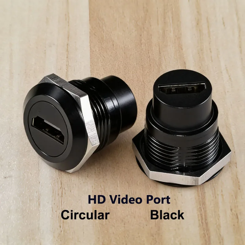 1PC Panel Mount Connector D-Type Circular Metal Module USB2.0/3.0 Type-C HD Video Port CAT6 RJ45 Jack Socket Electronic Adapter view 6