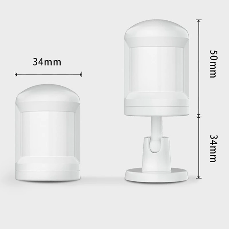 Zigbee 적외선 감지기, PIR 스마트 바디 센서, 무선 원격 모니터링, 인체 모션 다기능 휴대용 센서, 흰색