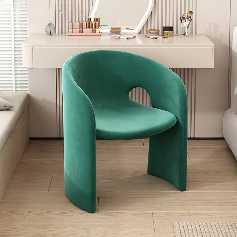 Modern Minimalist Design High-end Dressing Table Chair Light Luxury Bedroom Manicure Backrest Makeup Stool Home Furniture