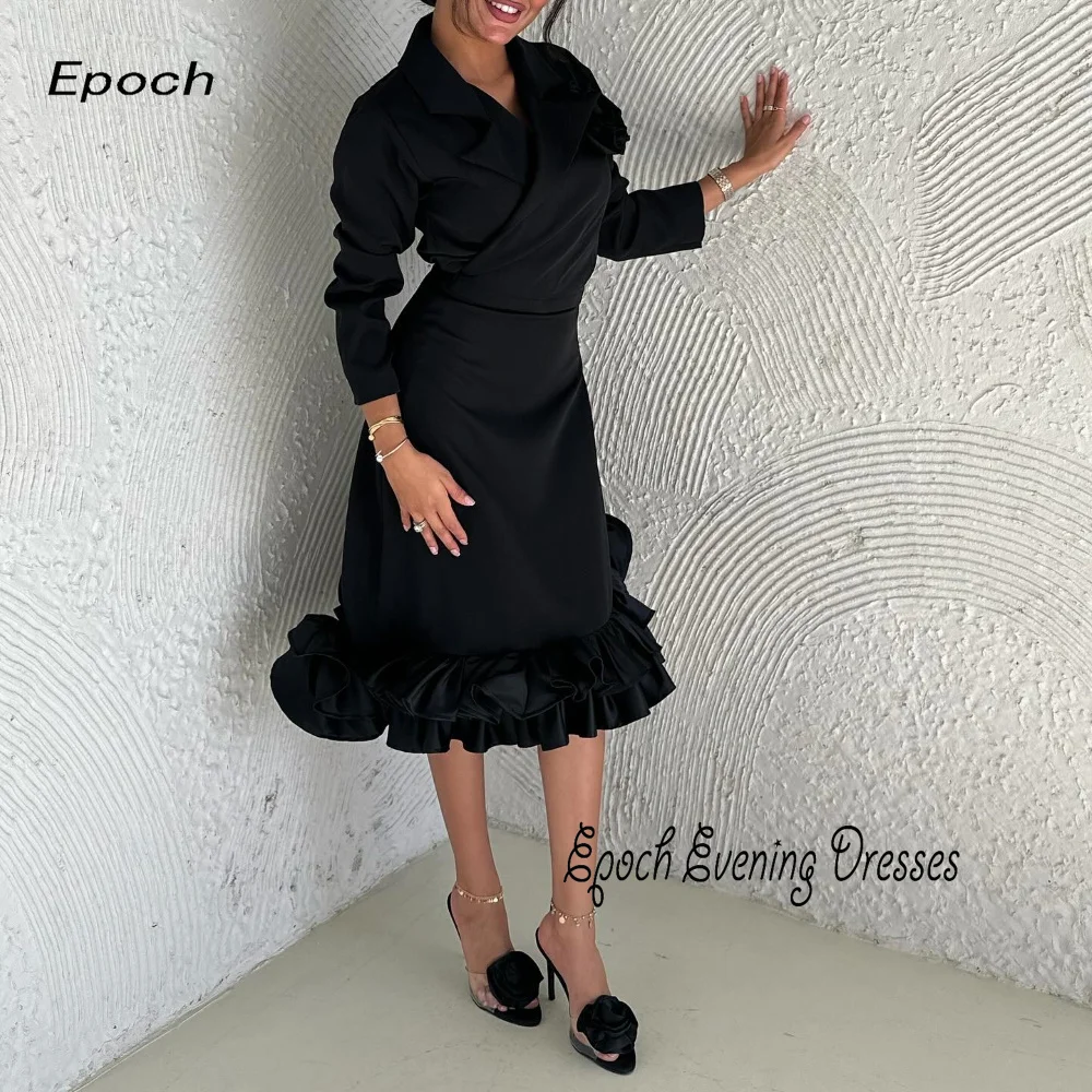 Epoche Satin Abendkleid فساتين مناسبة رسمية elegante Rüschen formale Strand Molkerei Cocktail Party Ballkleid für schöne Frauen