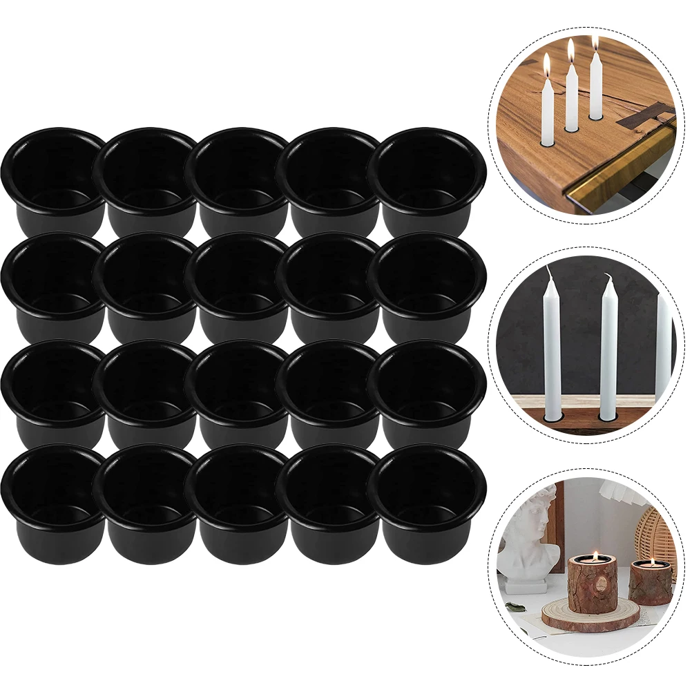 

36 Pcs Metal Cups Smooth Decorative Holders Containers Aluminum Inserts Tea Lights Home Furniture Protection