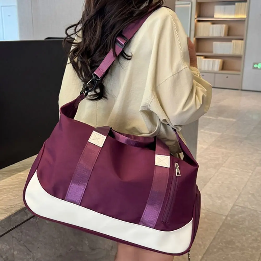 بلون النايلون اليوغا حقيبة تدريب متعددة الوظائف مقاوم للماء الرياضة حقيبة اللياقة سعة كبيرة المحمولة حقيبة تسوق سفر الصالة الرياضية #1