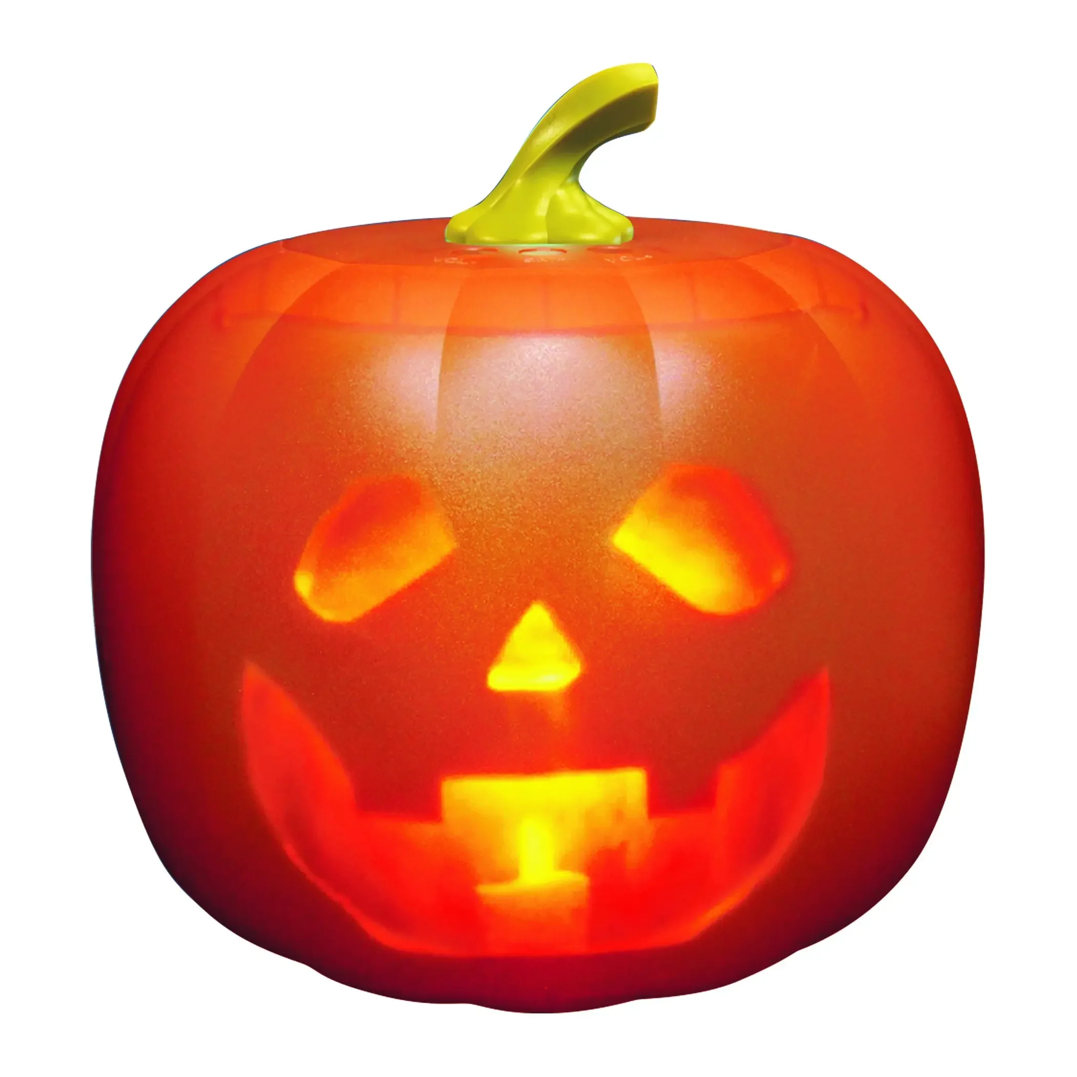 Animated Halloween Pumpkin Decoration, Talking Illuminated Pumpkin with Projector Speaker, for Indoor Covered Porch