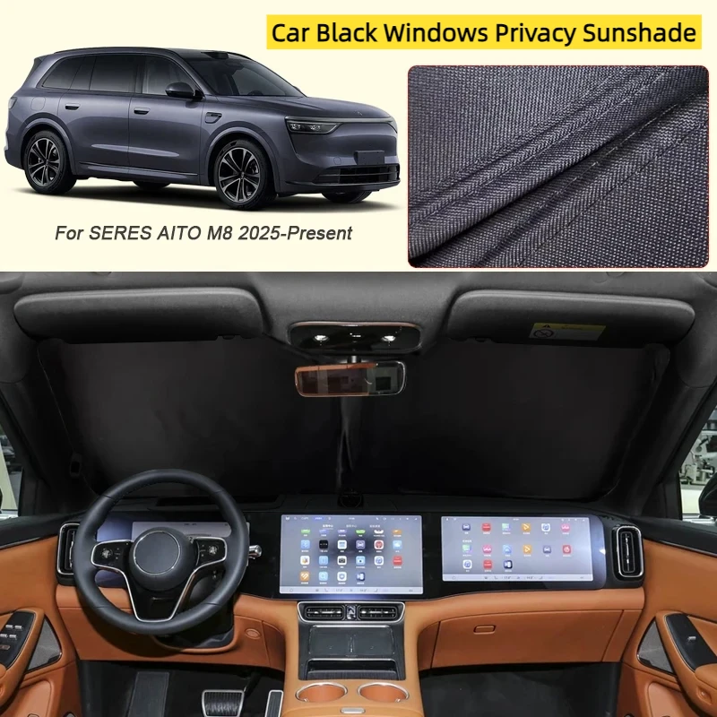 

Car Black Window Privacy Sunshade Anti-UV Heat Insulation For SERES AITO M8 2025-Present Auto Protect Cover Interior Accessory