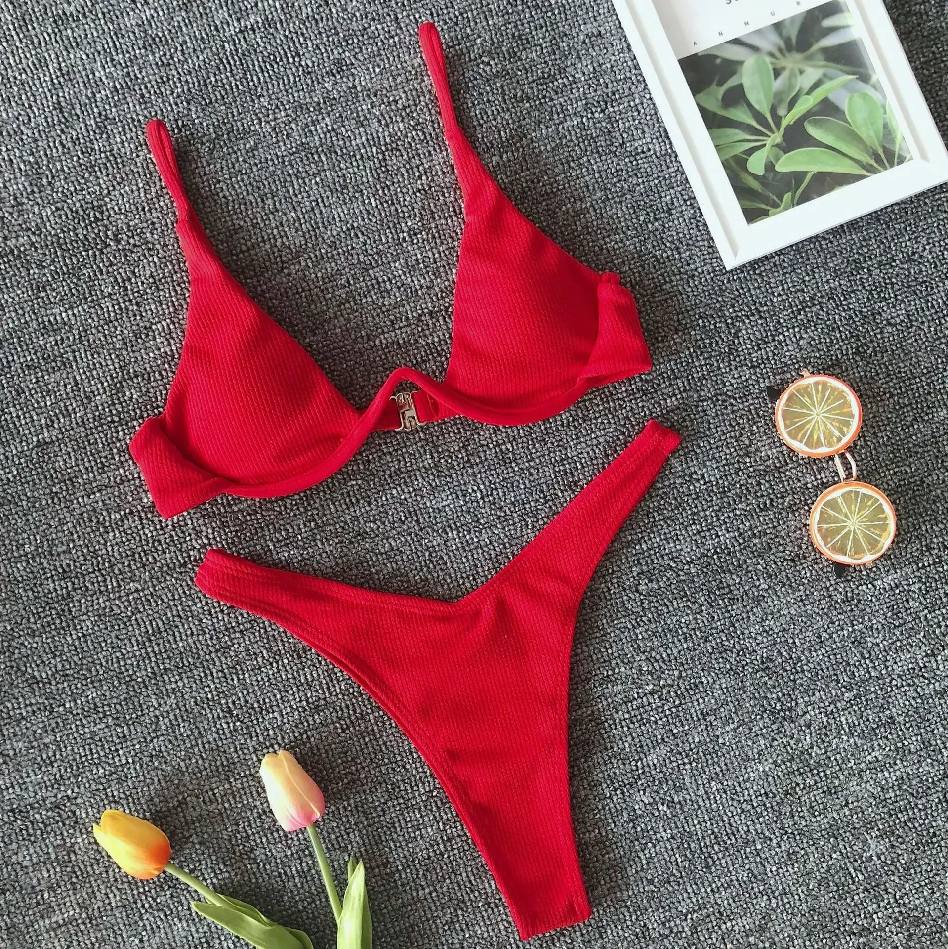Mini tanga micro biquíni definido para as mulheres, maiô sexy com underwired, push up, biquini, roupas de praia