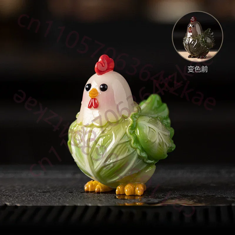 Water-Activated Color Change Cabbage & Chick Tea Pet, Creative 