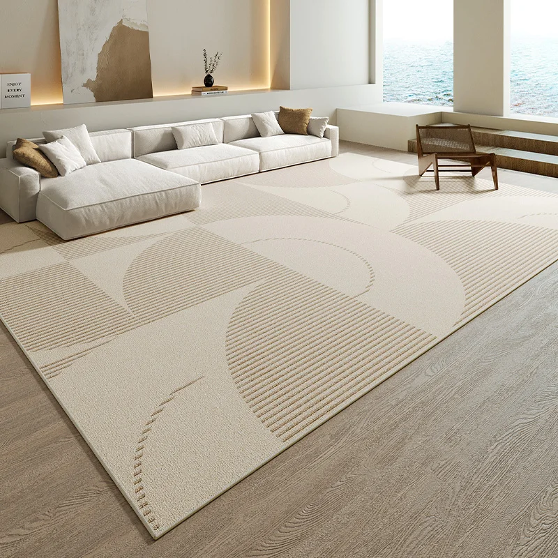 Wabi-sabi Wind Bedroom Decor Plush Carpet Thickened Study Anti-slip Mat Japanese-style Carpets for Living Room Home Striped Rug