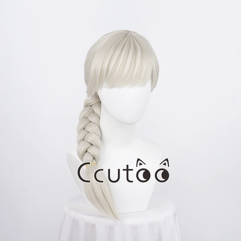 

ccutoo Blonde Barbiee Парик для женщин с косами Женский костюм Барби Парик Длинный плетеный блондинный парик с полной челкой + шапочка для парика бесплатно