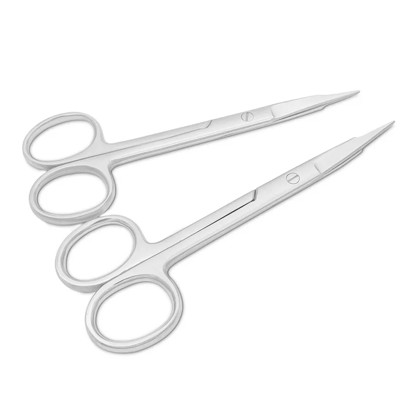 Stainless Steel Step Scissors Integrated Tissue Scissors Straight Elbow Fine Urethral Scissors