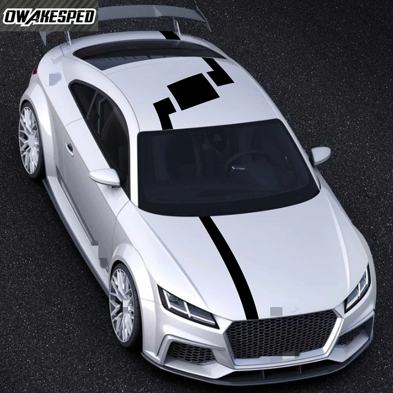

Наклейка на капот, крышку багажника и крышу автомобиля для Audi TT TTRS TTS R8, декоративные наклейки для кузова, оригинальные индивидуальные наклейки, спортивный стиль