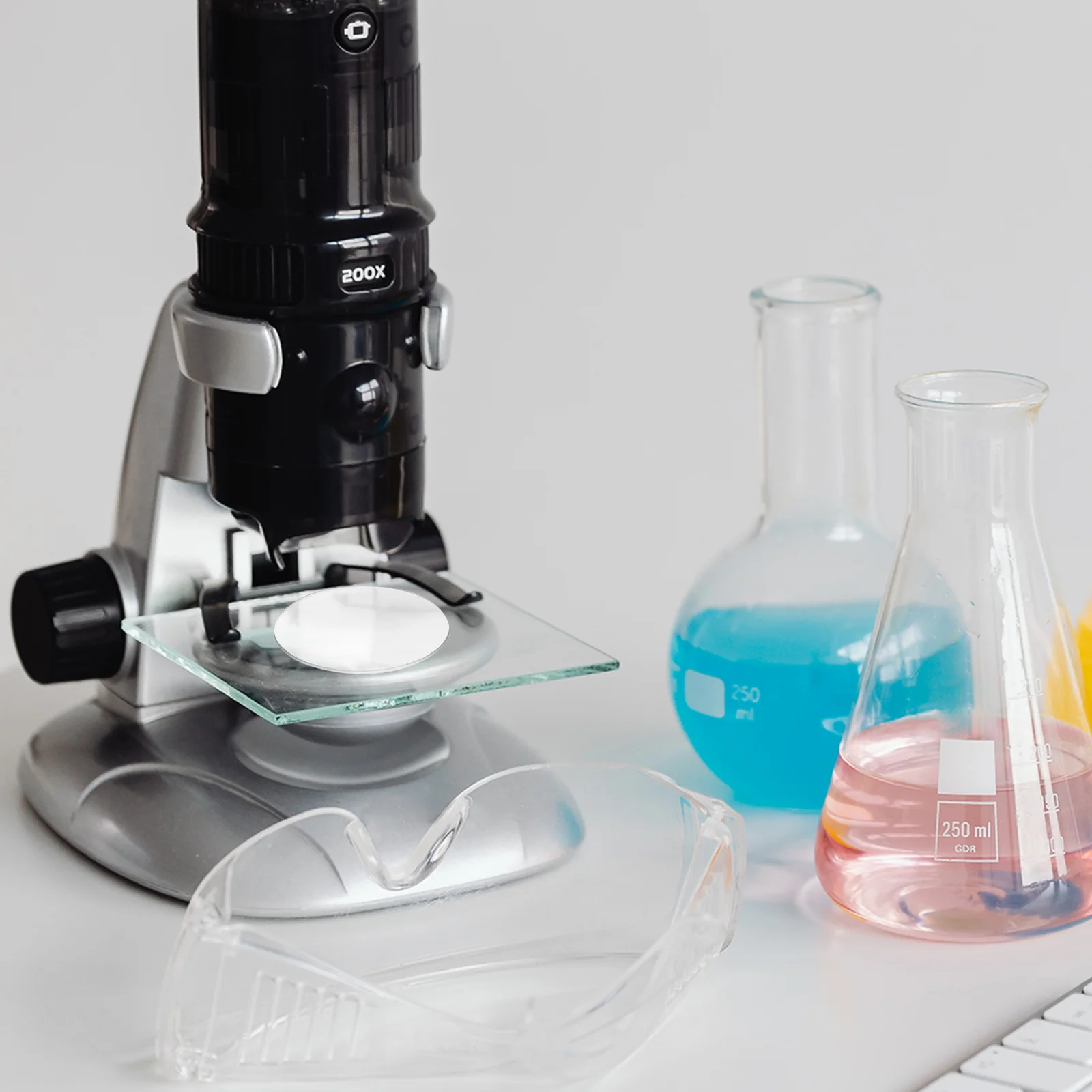 10 szt. Szklanek laboratoryjnych, pogrubione, przezroczyste, do eksperymentów chemicznych, szklanki laboratoryjne
