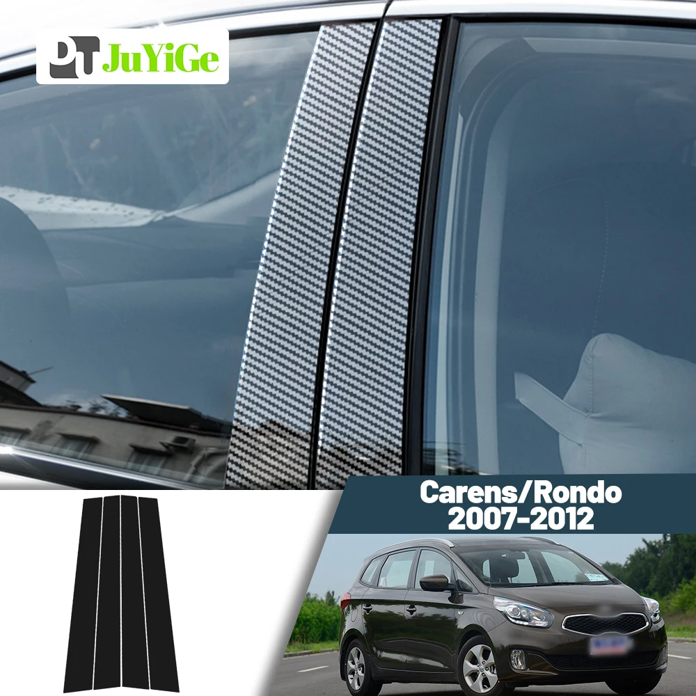 

Glossy Black Carbon Fiber Window Door Deal B C Pillar Post Cover Sticker For Kia Carens Rondo 3 UN 2007-2012 2008 2009 2010