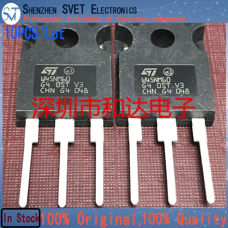 10PCS/lot W45NM60 STW45NM60  TO-247 650V 45A  High Power Triode 100% Original