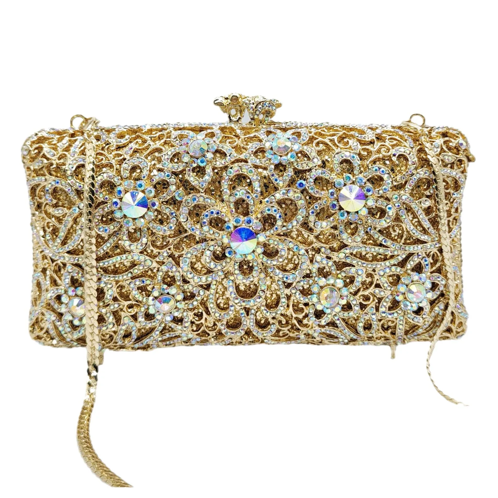

Diamond Dinner Bag Heavy Industry Crystal Diamond Handle Ladies Bag Rhinestone bag