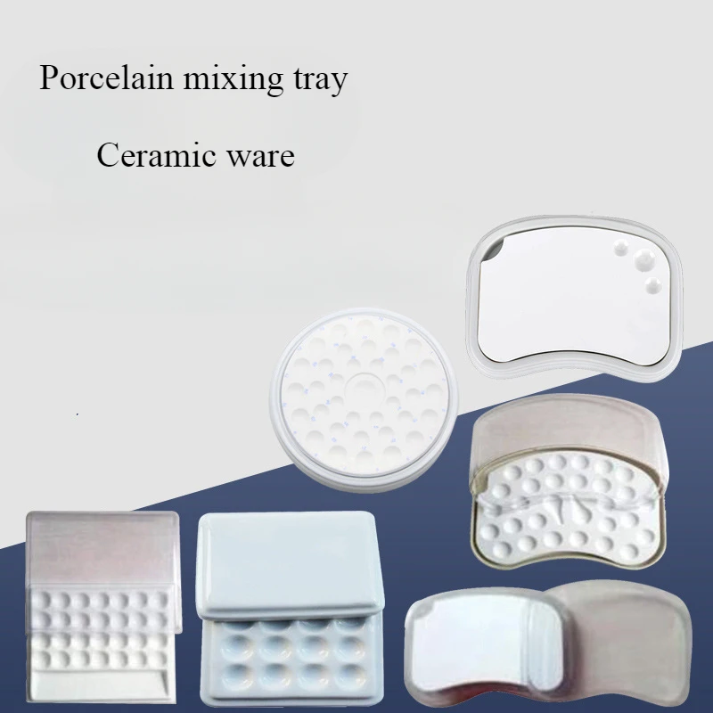 Dentistry Porcelain Mixing Tray Artificer Top Tone Porcelain 36 Holes 24 Hole Mini Color Palette Cover Band Moisturizing Plate