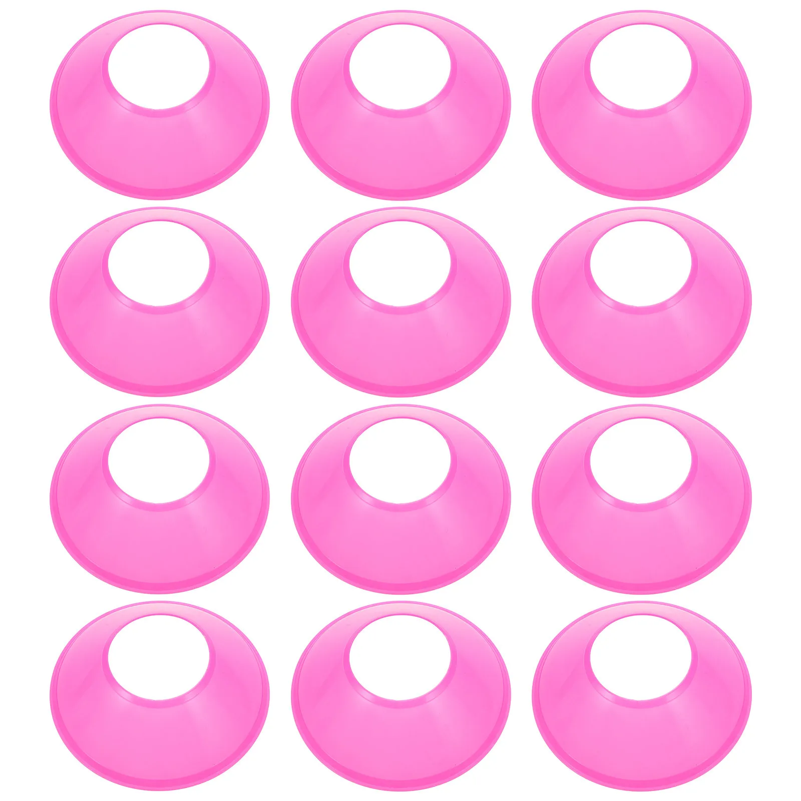 20Pcs Pink Soccer Training Discs 12.5cm Small Plastic Cones Agility Drills Football Basketball Skating Practice Equipment