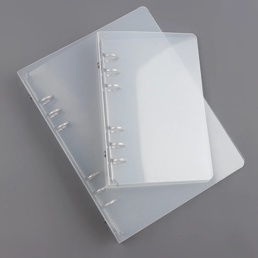 

A6 Paper PP File Folders with Inner Clip Semi Transparent Folder Office Supplies for Loose-leaf Note(Band in