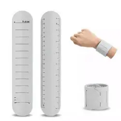 Wearable Notepad Silicone Memo Wrist Band Reminder Bracelet Waterproof to Do List Stap and Ruler Erasable Reusable