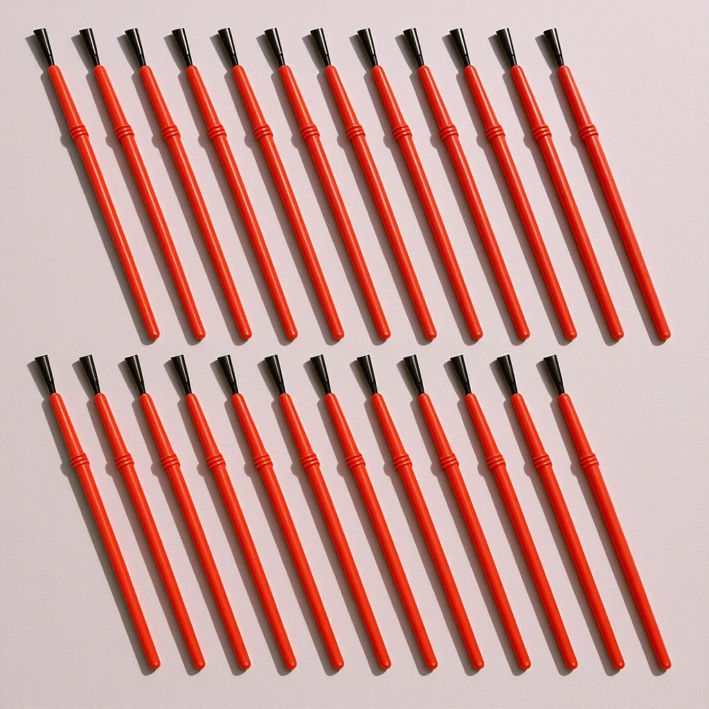 

50Pcs Painting Brush Set for Kids Watercolor Art Supplies Scribble Brushes Fine Tip Plastic Paintbrush Kit Colorful Design