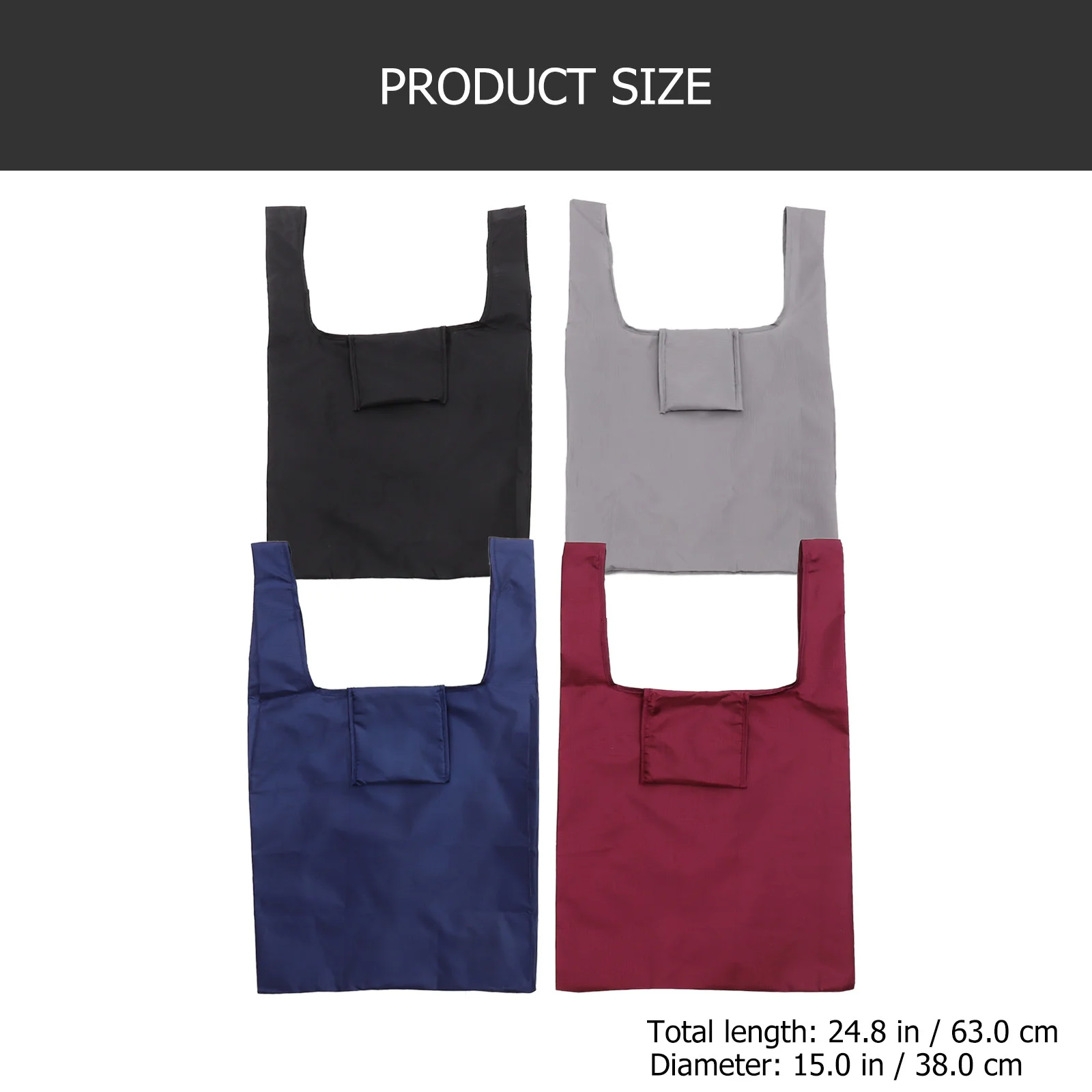 

4Pcs Waterproof Shopping Tote Bag Oxford Cloth Foldable Reusable Grocery Bag Large Capacity Portable Storage Pouch for Household