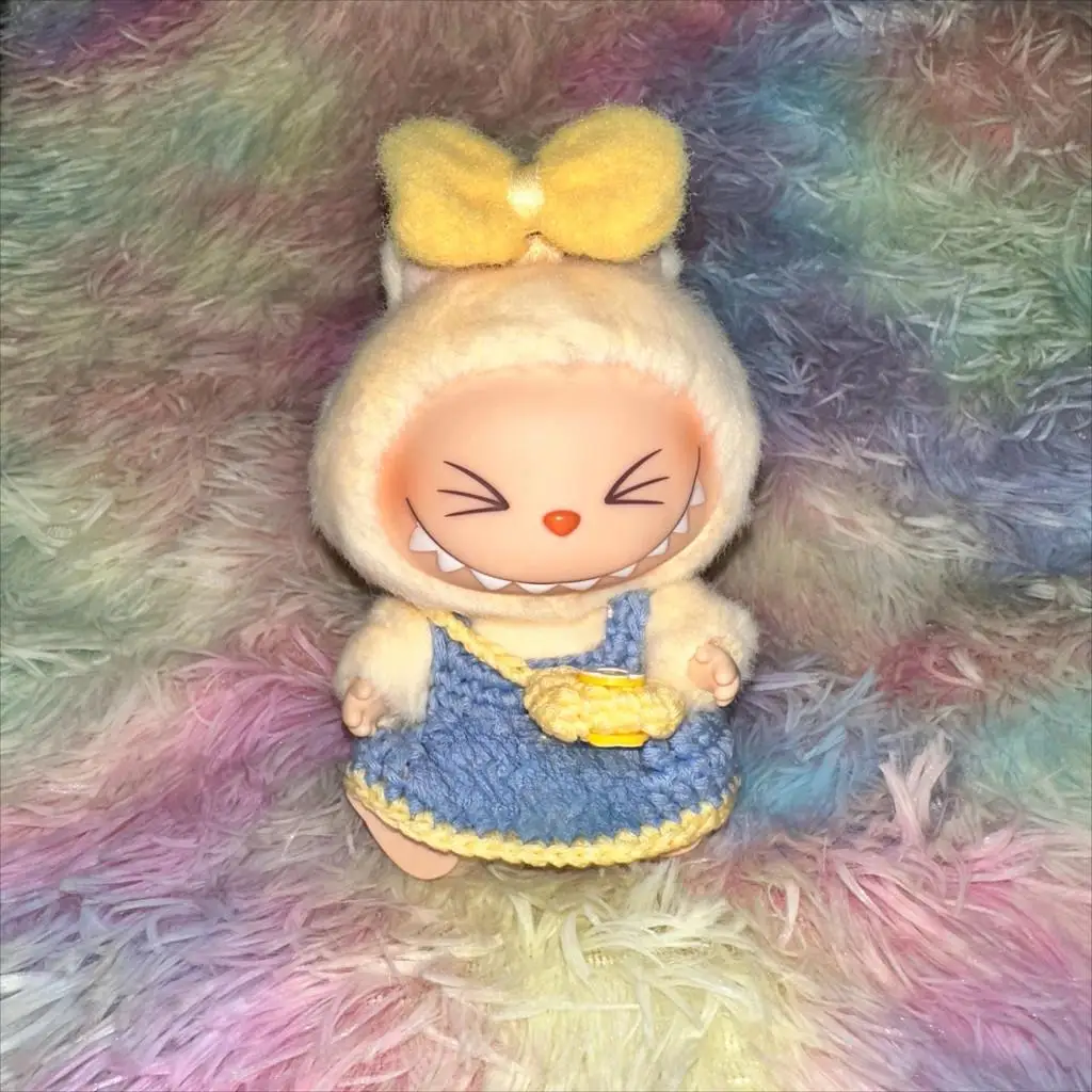 For 17cm Liila Lucky cat for Labubu baby macaron cute clothes Match Hoodies Dolls Accessories Cute Decoration Little Clothes