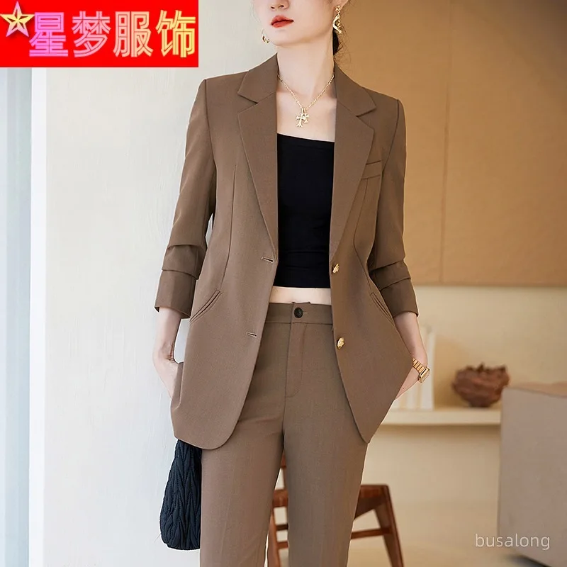 

Small Suit Outfit Women's Spring and Autumn 2023 New Fashion Temperament Office Wear Senior Sense Manager Suit Autumn Formal Wea