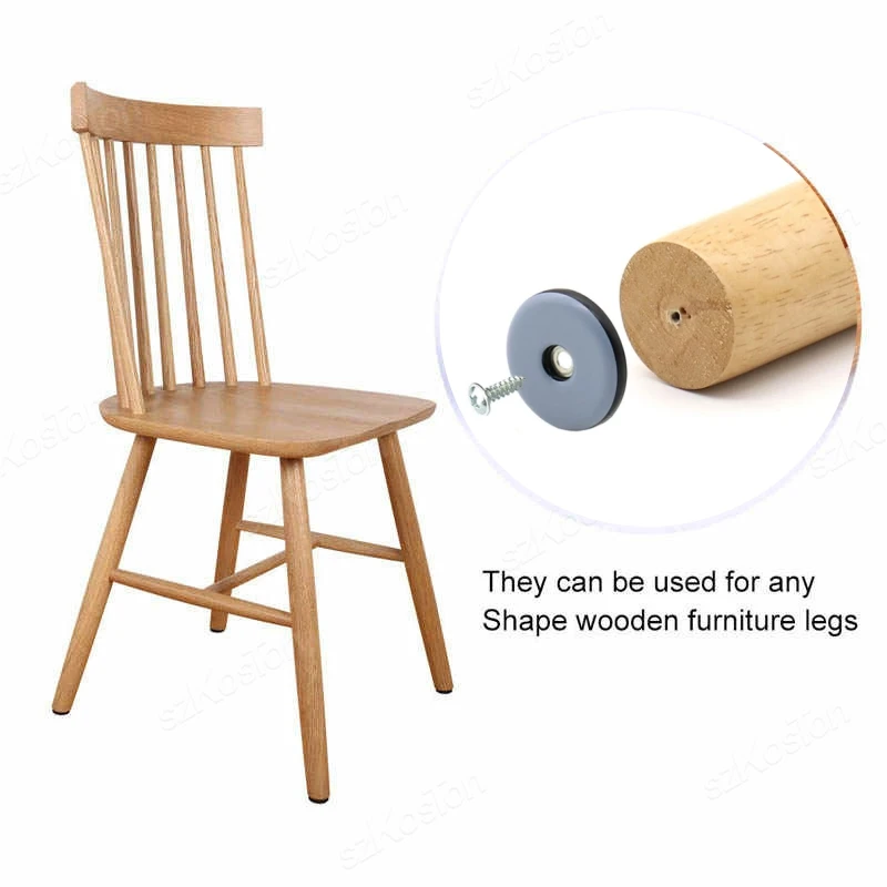 20pcs Furniture Sliders Pads Reusable Furniture Glides with Screws Table Chair Leg Mat Floor Protector for Carpet Tile Hardwood