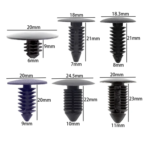 Imagen 2 del producto Clip de Panel embellecedor, 5mm, 6mm, 7mm, 8mm, 9mm, 10mm, 11mm, agujero, Clip de moldura para coche, sujetadores de tornillo de plástico, remache de revestimiento de puerta trasera de techo automático
